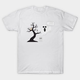 Halloween Hello Ghost T-Shirt